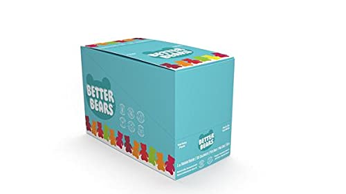 NEW - BETTER BEARS Low Sugar Vegan Gummy Bears Fruity Candy, No Sugar Alcohols & No Artificial Sweeteners (Pack of 12) - Variety Pack