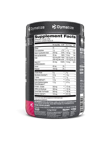 Dymatize PreW.O, Pre Workout Powder with Caffeine, Maximize Energy, Strength & Endurance, Amplify Intensity of Workouts, Cherry Watermelon, 400g