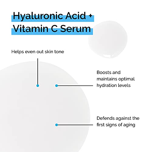 Timeless Skin Care Hyaluronic Acid + Vitamin C Serum (30mL/1oz) Powerful Hydrating & Antioxidant