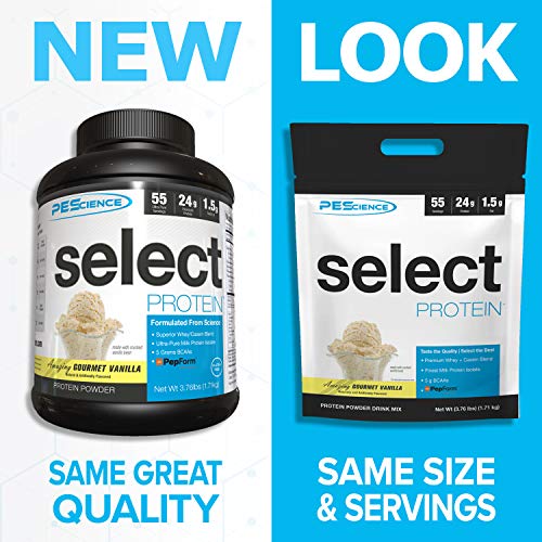 PEScience Select Low Carb Protein Powder, Gourmet Vanilla, 55 Serving, Keto Friendly and Gluten Free