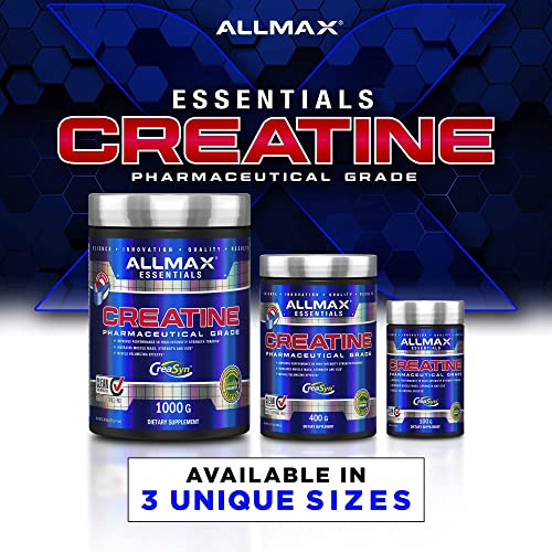 ALLMAX Nutrition - Creatine Monohydrate, Micronized Creatine Powder for Strength and Muscle Recovery, Gluten Free & Fast Absorbing 400g