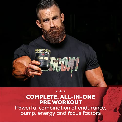 Redcon1 Total War - Pre Workout, 30 Servings, Boost Energy, Increase Endurance and Focus, Beta-Alanine, 250mg Caffeine, Citrulline Malate - Keto Friendly (Northern Lights)